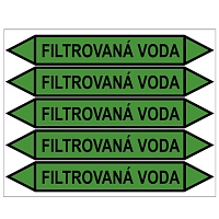 Značení potrubí, filtrovaná voda